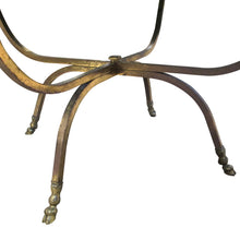 Load image into Gallery viewer, Maison Jansen Round Coffee Table with Rams head accent, 1950s