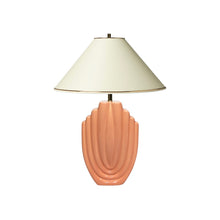 Load image into Gallery viewer, 1980s Salmon Pink Ceramic Table Lamp