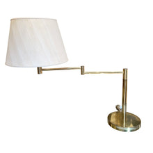 Load image into Gallery viewer, Large Swedish Table Lamp, Brass, Adjustable Swing Arm, 1970s
