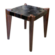 Load image into Gallery viewer, Pair of Teak and Leather Stools, 1950s, American