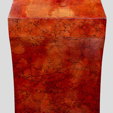 Load image into Gallery viewer, 1970s red lacquer crackleware console table by Enrique Garcel