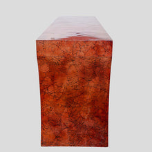 Load image into Gallery viewer, 1970s red lacquer crackleware console table by Enrique Garcel