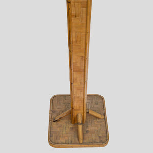 970s Bamboo rattan coat hanger by Vivai del sud