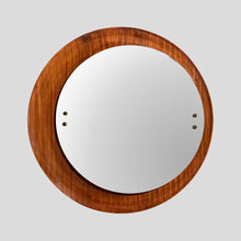 Load image into Gallery viewer, Circular teak plywood frame mirror by Stilcasa