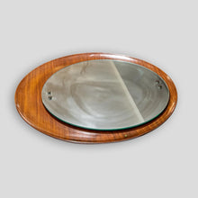 Load image into Gallery viewer, Circular teak plywood frame mirror by Stilcasa