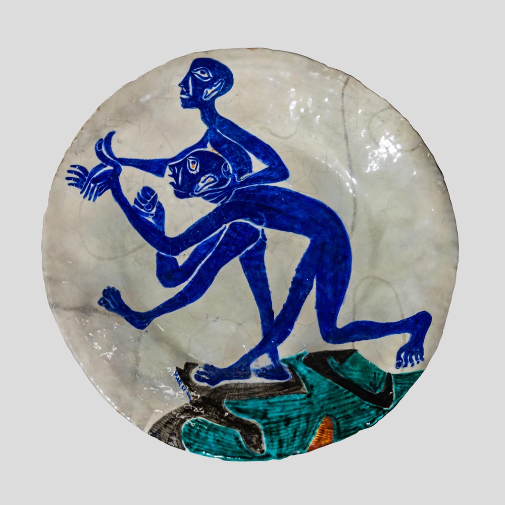 Art ceramic plate wall decor by Salvatore Meli