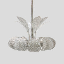 Load image into Gallery viewer, 1950s Italian ceiling light clear blown patterned glass by Barovier e Toso