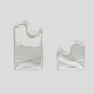 Clear glass composition vase by Alfredo Barbini