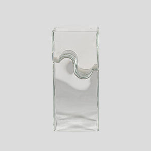 Clear glass composition vase by Alfredo Barbini