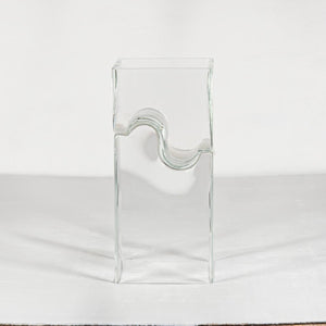 Clear glass composition vase by Alfredo Barbini