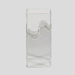 Clear glass composition vase by Alfredo Barbini