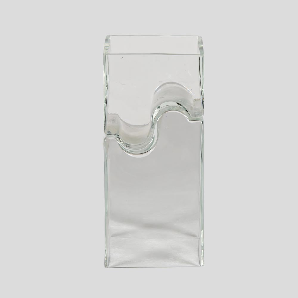 Clear glass composition vase by Alfredo Barbini
