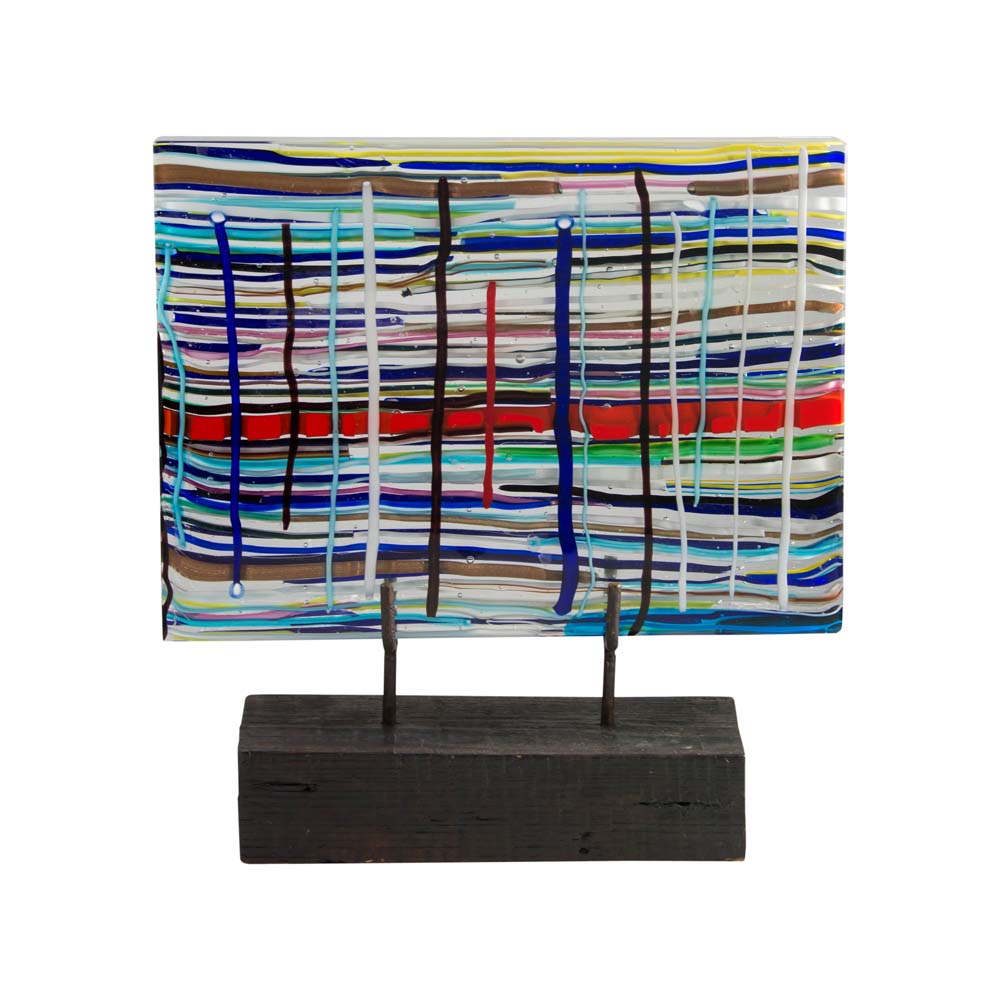 Piastra glass sculpture by Leonardo Cimolin