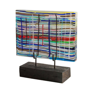Piastra glass sculpture by Leonardo Cimolin