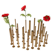 Load image into Gallery viewer, Brass sculptural flower holders