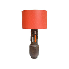 Load image into Gallery viewer, 1950s Terra Orange and White Studio Ceramic Lamp by Aldo Londi
