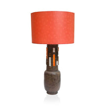 Load image into Gallery viewer, 1950s Terra Orange and White Studio Ceramic Lamp by Aldo Londi
