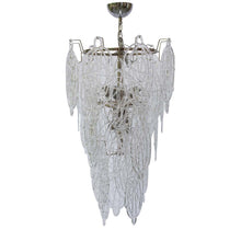 Load image into Gallery viewer, Italian Murano design blown Ragnatela clear glass chandelier