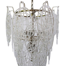 Load image into Gallery viewer, Italian Murano design blown Ragnatela clear glass chandelier