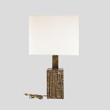 Load image into Gallery viewer, Pair of brutalist table lamps designed by Luciano Frigerio