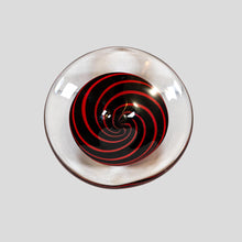Load image into Gallery viewer, Red black Spiral bowl By Arak for Seguso Vetri d’Arte