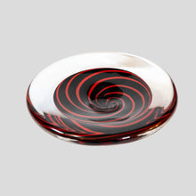 Load image into Gallery viewer, Red black Spiral bowl By Arak for Seguso Vetri d’Arte