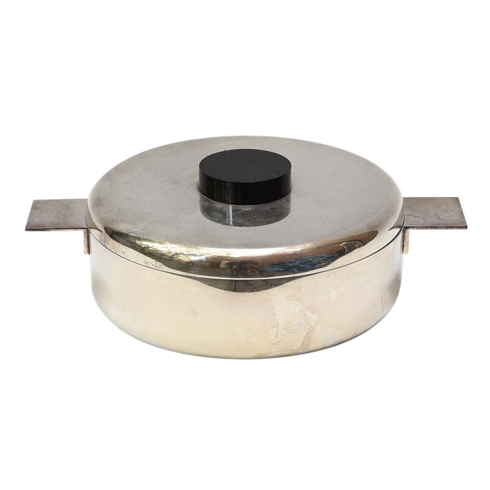 A bowl and lid silver plated by Lino Sabattini