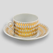 Load image into Gallery viewer, Set of six Fornasetti tea cups and saucers