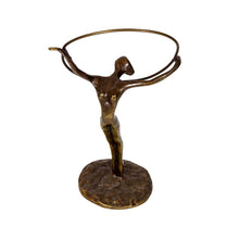 Load image into Gallery viewer, Bronze figure of a hoop dancer ca 1978
