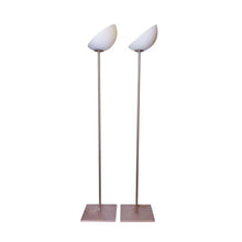 Load image into Gallery viewer, Pair of yellow and white Murano glass floor lamps