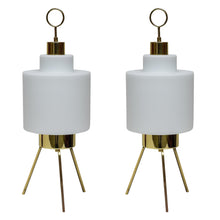 Load image into Gallery viewer, Pair of Lantern lamps in style of Stilnovo