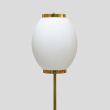 Load image into Gallery viewer, Pair of 1980s floor lamps brass and glass Italian design