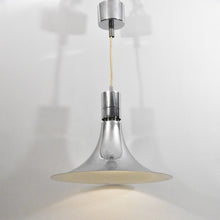 Load image into Gallery viewer, Chrome Metal suspension light designed by Franco Albini