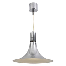 Load image into Gallery viewer, Chrome Metal suspension light designed by Franco Albini