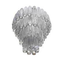Load image into Gallery viewer, Large Pearl Grey Blown Murano Poliedri glass Chandelier