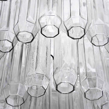 Load image into Gallery viewer, Large Pearl Grey Blown Murano Poliedri glass Chandelier