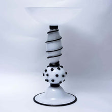 Load image into Gallery viewer, Black and white Murano cup vase

