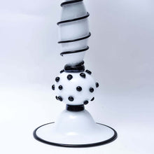 Load image into Gallery viewer, Black and white Murano cup vase
