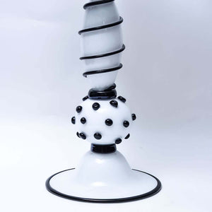 Black and white Murano cup vase