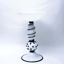 Load image into Gallery viewer, Black and white Murano cup vase
