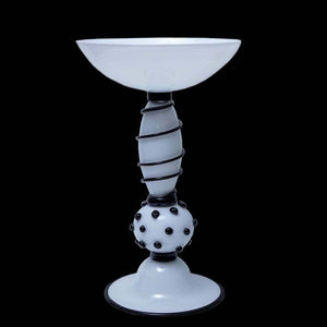 Black and white Murano cup vase