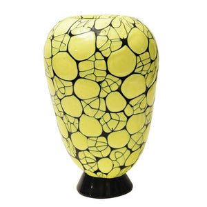 Vittorio Ferro blown yellow and green glass vase