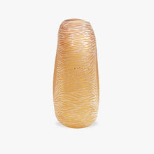 Load image into Gallery viewer, Amber and Gold Murano Battuto Vase