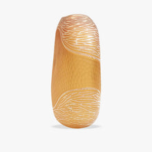 Load image into Gallery viewer, Amber and Gold Murano Battuto Vase
