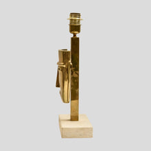 Load image into Gallery viewer, Vintage Brass face sculpture table lamps