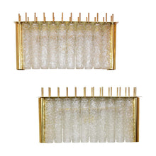 Load image into Gallery viewer, Pair of glass and Brass Tubi Tempio wall lights
