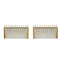 Load image into Gallery viewer, Pair of glass and Brass Tubi Tempio wall lights
