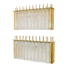 Load image into Gallery viewer, Pair of glass and Brass Tubi Tempio wall lights