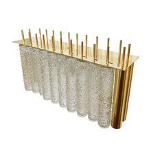 Load image into Gallery viewer, Pair of glass and Brass Tubi Tempio wall lights