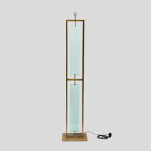 Load image into Gallery viewer, Pair of Fontana Arte Style Brass and Clear Glass floor lamps